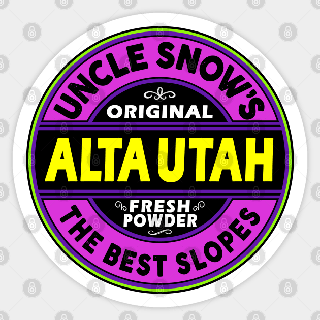 Skiing Alta Utah Ski Sticker by heybert00